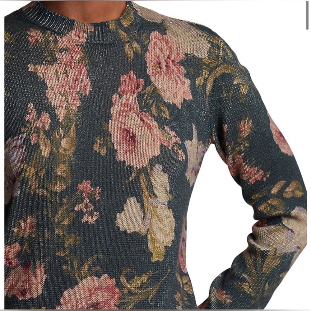 Ralph Lauren Floral Print Crewneck Sweater - Picture 2 of 7